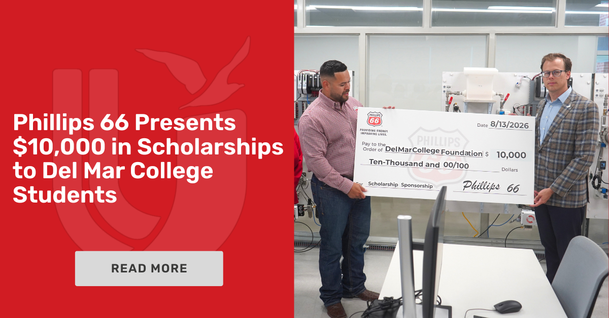 Phillips 66 Presents $10,000 in Scholarships to Del Mar College Students 